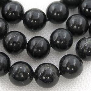 Black Phlogopite Beads Smooth Round, approx 8mm dia