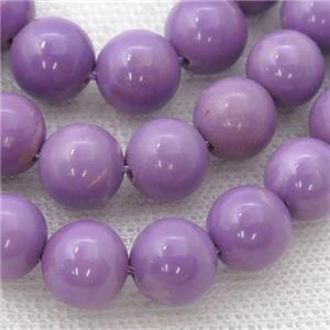 Natural Lavender Phosphosiderite Beads Smooth Round AA-Grade, approx 10mm dia