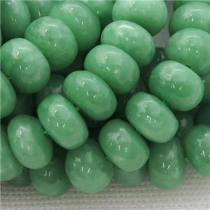 Green Angelite Beads Smooth Rondelle, approx 10mm