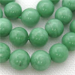 Natural Green Angelite Beads Smooth Round, approx 8mm dia