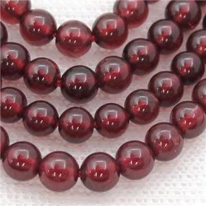 round Red Garnet Beads, approx 4.5mm dia