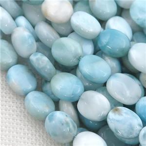 blue Larimar oval Beads, approx 10-12mm