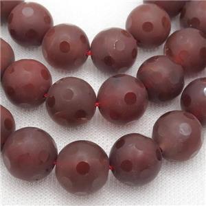 red Carnelian Agate Beads, round, approx 16mm dia