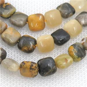 Bumblebee Jasper Beads, square, approx 8x8mm