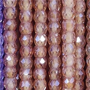 Cubic Zircon Beads, faceted rondelle, approx 4mm