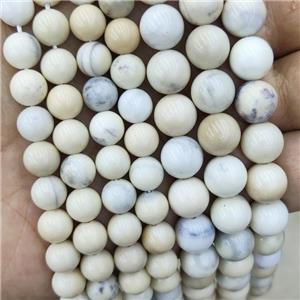 Ivory Jasper Beads Lt.yellow Smooth Round, approx 6mm dia