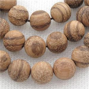 natural Wood Beads, round, approx 8mm dia