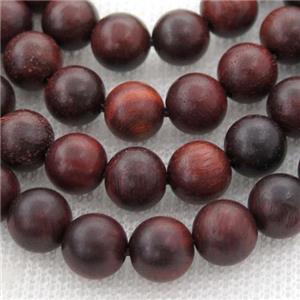 natural fancy Wood Beads, round, approx 4mm dia