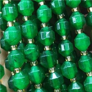 green Jade bullet beads, approx 8mm