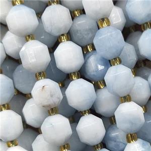 blue Jade bullet beads, approx 8mm