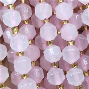 pink Jade bullet beads, approx 8mm