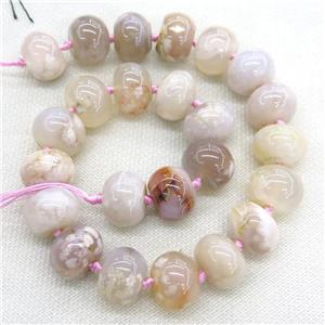 Montana Cherry Agate rondelle Beads, approx 20mm