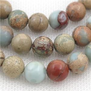 natural Imperial Jasper beads, round, approx 4mm dia