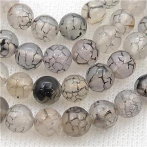 dragon veins Agate Beads, round, approx 6mm dia