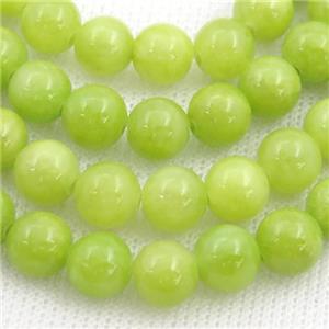 olive Mashan Jade Beads, round, approx 10mm dia