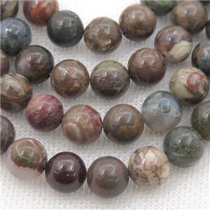 natural Agate Beads, multicolor, round, approx 10mm dia