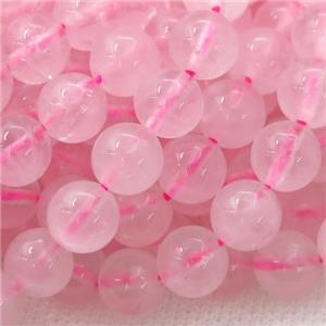 pink Rose Quartz Beads, round, approx 4mm dia