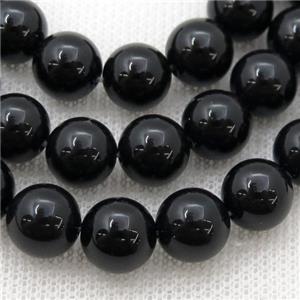 black Onyx Agate Beads, round, approx 4mm dia
