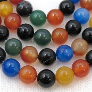 round Agate Beads, round, mixed color, approx 6mm dia