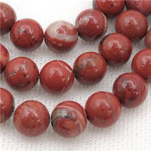 Red Jasper Beads, round, approx 10mm dia