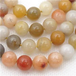round chalcedony beads, multicolor, approx 4mm dia