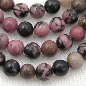 pink Rhodonite Beads, round, approx 6mm dia