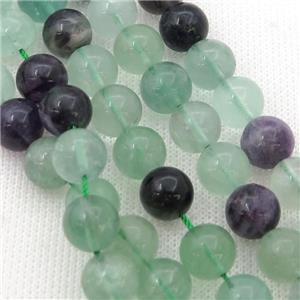 round Fluorite Beads, multicolor, approx 6mm dia