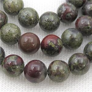 DragonBlood Stone Beads, round, approx 10mm dia
