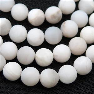 round white Crazy Agate Beads, matte, approx 10mm dia