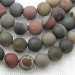 round Ocean Jasper Beads, matte, approx 10mm dia
