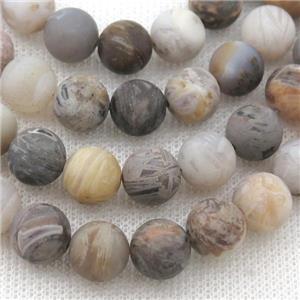 bamboo Agate Beads, round, matte, approx 10mm dia