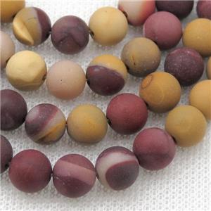 round Mookaite Beads, multicolor, matte, approx 10mm dia