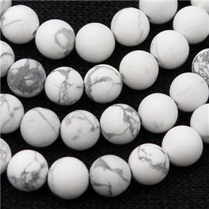 round white Howlite Turquoise Beads, matte, approx 8mm dia