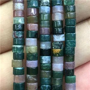 Indian Agate heishi beads, approx 2x4mm