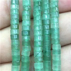 green Jade heishi beads, approx 2x4mm