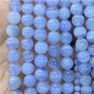 round blue Lace Agate beads, approx 8mm dia