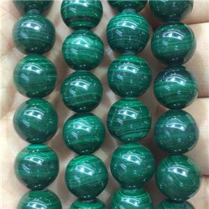 natural green Malachite Beads, round, approx 10mm dia