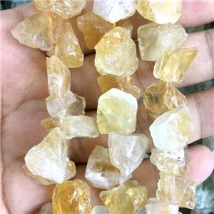Citrine nugget chip beads, freeform, approx 10-18mm