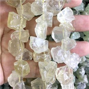 Lemon Quartz nugget chip beads, freefrom, approx 10-18mm