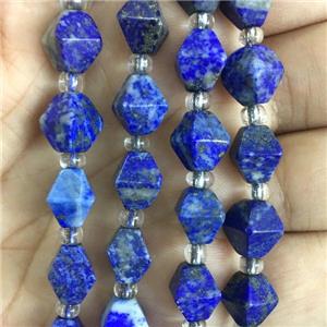 Lapis Lazuli bicone beads, approx 10mm