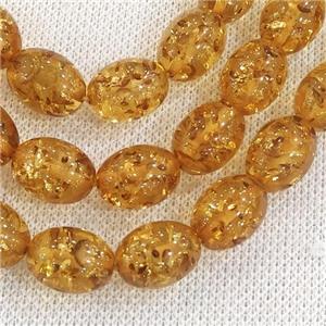 synthetic Amber barrel Beads, approx 12x16mm