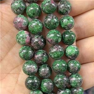 round Marble Beads, green dye, approx 8mm dia