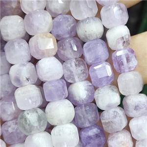 purple Chalcedony Beads, faceted cube, approx 10mm