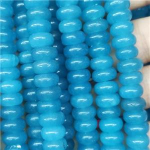 blue Jade rondelle beads, approx 6x10mm