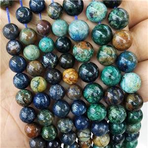 Natural Azurite Beads A-Grade Smooth Round, approx 10mm dia