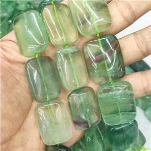 green Fluorite Beads, rectangle, approx 20-30mm