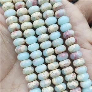 synthetic Snakeskin Jasper rondelle Beads, approx 5x8mm