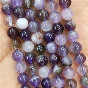 round Amethyst Beads, B-grade, approx 6mm dia
