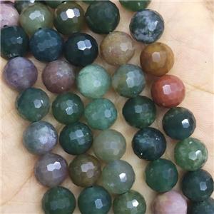 Indian Agate Beads faceted round, approx 6mm dia
