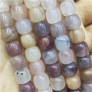 round Lodalite barrel Beads multicolor, approx 9-10mm